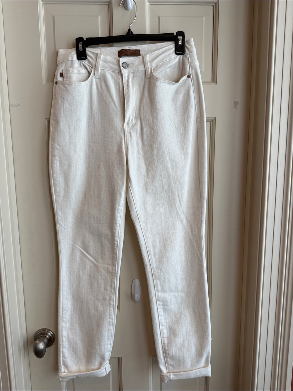 Judy Blue Women's Straight Leg White Jeans